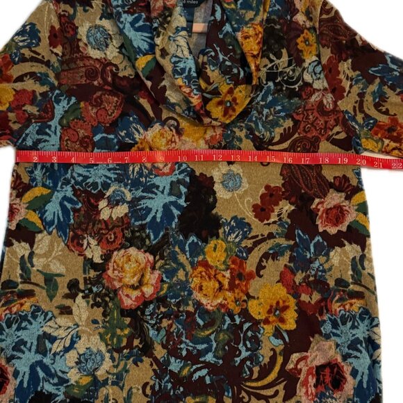 Ali Miles Multicolor Fall Cowl Tunic Top – Size M - Picture 5 of 6